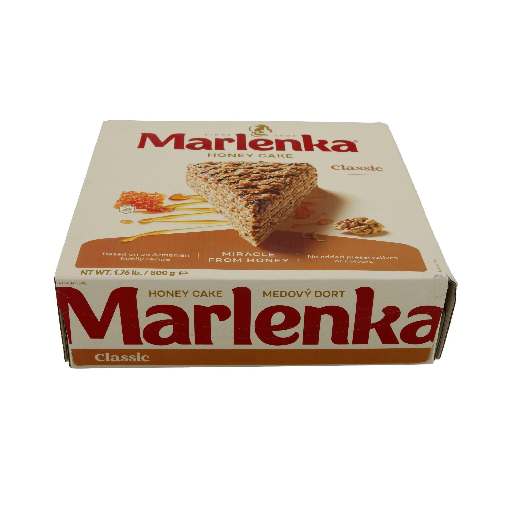 Kuchen Marlenka | Honigkuchen Classic | Armenisch, Schichtkuchen mit Honig & Creme | 800 g MARLENKA
